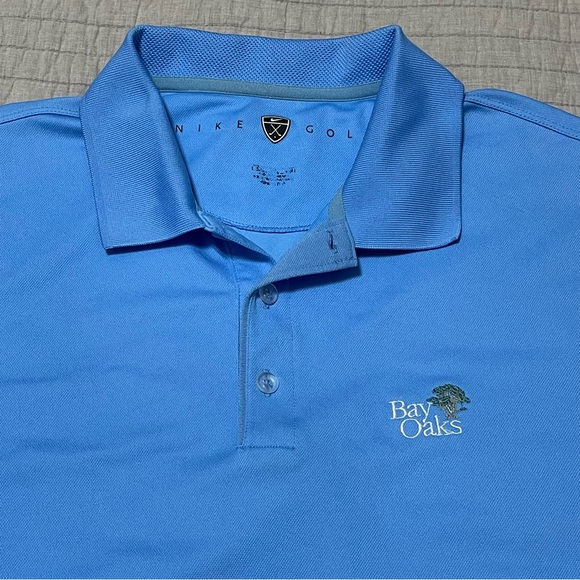 Nike Golf Men’s Short Sleeve Blue Polo Shirt Bay Oaks Country Club Size XXL - Picture 3 of 11
